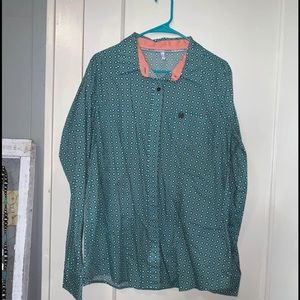 Women’s cinch button up shirt